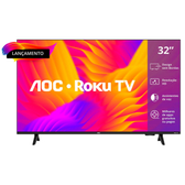 Imagem da oferta Smart Tv AOC 32" LED HD 32S515578G Roku Wifi HDMI Dolby Audio