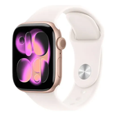 Imagem da oferta Apple Watch Series 11 GPS + Cellular - Caixa cor de ouro rosa de alumínio 42 mm - Pulseira esportiva blush-clara