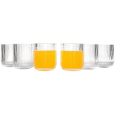 Imagem da oferta Jogo de Copos de Vidro Haus Concept Canelado 300ml - 6 Peças