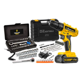 Imagem da oferta Furadeira S Fio Bateria 21v 35nm Bivolt 40 Pçs Ferramentas Amarelo E Preto Bivolt