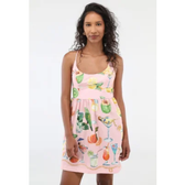 Imagem da oferta Vestido Feminino FARM Estampado Drinks e Fruit Rosa Claro