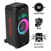 Imagem da oferta Caixa de Som LG XBOOM XL7T Bluetooth 5.1 250W Som Potente LED Personalizável Party Mode Resistente à Água IPX4