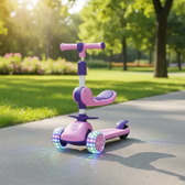 Imagem da oferta Patinete Infantil Scooter Dobrável Led Pode Ajustar A Altura