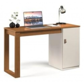 Imagem da oferta Escrivaninha Home Office De Escritório Com Porta Mesa Para Computador Pc Notebook - Star Paris Canela Off