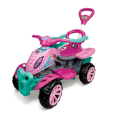 Imagem da oferta Quadriciclo Infantil Feminino Lady Star Rosa +9 Meses com Guia Maral