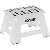 Imagem da oferta Vonder, Banqueta Plástica Dobrável, Branca, Altura 220 Mm