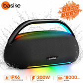 Imagem da oferta Basike Caixa de Som Portátil Sem Fio Bluetooth 5.3 200W RWS 160W Luzes RGB 18000mAh IPX5