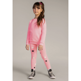 Imagem da oferta Calça Legging Infantil Brandili Estrelas Rosa - Tam 1