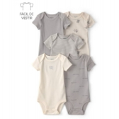 Imagem da oferta Kit Body Bebê 5 Peças Estampado Multicor Carter's