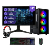 Imagem da oferta Pc Gamer Completo I7 3.4ghz 16gb Ssd 480gb 500w Monitor 19