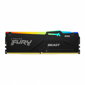 Imagem da oferta Memoria Kingston Fury Beast RGB 16GB (1x16GB) DDR5 5200MHz C40 Preto KF552C40BBA-16