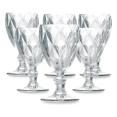 Imagem da oferta Conjunto De Taças De Vidro 340ml Diamond Line - 6 Peças Transparente