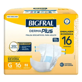 Imagem da oferta Fralda Geriátrica Derma Plus Unissex 16 Unidades G Bigfral Grande