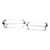Imagem da oferta Assadeiras Quadradas Marinex 2 Peças Vidro Com Alça Transparente