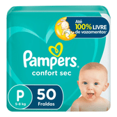 Imagem da oferta Fralda Pampers Confort Sec P 50 unidades