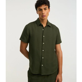 Imagem da oferta Camisa Regular em Algodão com Textura Quadriculada Vertical