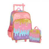 Imagem da oferta Kit Mochila De Rodinha Feminina Slime Up4you Com Lancheira 34242