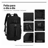 Imagem da oferta Bolsa Mochila Mala D Academia Esportiva Viagem Unissex Preto Preto Lisa