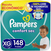 Imagem da oferta Fralda Pampers Confort Sec XG 148 Unidades Pampers