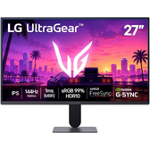 Imagem da oferta Monitor Gamer LG UltraGear 27" IPS, 144Hz Nativo, 1ms (MBR), Full HD (1920x1080), HDR10, Nvidia G-Sync, AMD FreeSync, Preto 27G411b
