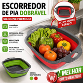 Imagem da oferta Escorredor de Pia Silicone Dobrável Retrátil Cesto para Lavar Frutas Legumes e Massas Cozinha