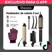 Imagem da oferta GOKOCO 3 Em 1 multifuncional paramodelar Modelador de cabelo Aparelho Cabelo liso Cacho...