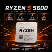 Imagem da oferta Processador Ryzen 5600 Am4 Amd 6 núcleos 12 threads 3.5GHz Turbo 4.4GHz