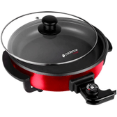 Imagem da oferta Panela Elétrica Multifuncional Cadence Rouge PAN610 Antiaderente Tampa Vidro 5 Níveis Temperatura 1250w