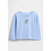 Imagem da oferta Camiseta Infantil GAP Bambi Manga Longa Azul Claro
