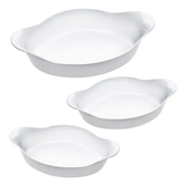 Imagem da oferta Marinex conjunto de assadeiras oval opaline 3 peças branco