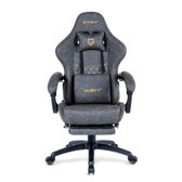 Imagem da oferta Cadeira Gamer Husky Tempest 700 Até 145kg Almofadas Reclinável 150º PU Descanso para Pés Cinza - HCG700CZ