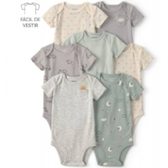 Imagem da oferta Kit Body Bebê 7 Peças Ovelhas e Listras Multicor Carter's
