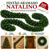 Imagem da oferta Festão Aramado de Natal 2,70m 300 Galhos