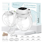 Imagem da oferta Bomba De Tirar Leite Materno Portátil Elétricas Antuvi Vestível Mãos Livres De Cabeça Dupla 17-24mm Flanges 180 ml