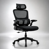 Imagem da oferta Cadeira Lombar Ergonômica Escritório Apoio Mesh Suporte Cor Preto Malha Nylon Pu