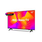 Imagem da oferta Smart Tv Aoc Dled 32 Wi-fi Roku Tv Quad Core