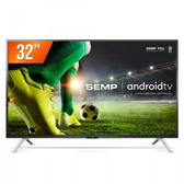 Imagem da oferta Smart TV Android LED 32" Semp 32S5300 Bluetooth 2 HDMI 1 USB Controle Remoto com Comando de Voz e Google Assistant