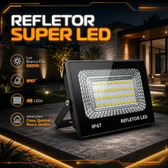 Imagem da oferta Kit 2 Refletor Led Holofote 200w Ip66 Branco Frio Carcaça Preto Luz Branco-frio