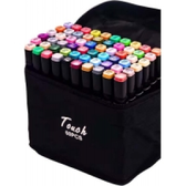 Imagem da oferta Kit De 60 Canetas Marcador Permanente Ponta Dupla Touch Coloridas Para Desenho Profissional Escolar Infantil Com Estojo Organizador Base Artista Canet