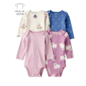 Imagem da oferta Kit Body Bebê 4 Peças Neve Multicor Carter's (Tam: RN e 3m)