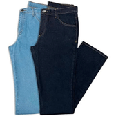 Imagem da oferta Kit 2 Calças Jeans Masculina Tradicional (40 Azul Escuro c/Azul Claro)
