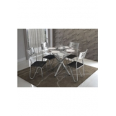 Imagem da oferta Conjunto Mesa Volga com 4 Cadeiras Napoles Preto e Cromado Kappesberg Crome