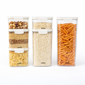 Imagem da oferta Kit 6 Potes Herméticos LUMAI, Vedação Ultra Forte, Livre de BPA, Resistentes a Quedas, para Freezer, Organizador de Cozinha, Branco