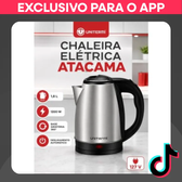 Imagem da oferta Chaleira Elétrica Unitermi 1.8L Inox 1200W c Desligamento Automático 127V