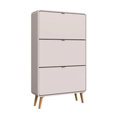 Imagem da oferta Sapateira 3 Portas Basculantes Curve Bege Dunas 130x76x24 cm Completa Móveis