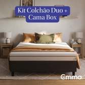 Imagem da oferta Kit Colchão Emma Duo + Cama Box Emma Duo Casal 138x188cm