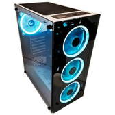 Imagem da oferta Gabinete Gamer Rise Mode Glass 06 Branco e Preto, RGB, 6x Fans Inclusas, Lateral em Vidro Temperado - RM-WT-06-RGB