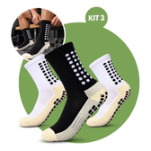Imagem da oferta Kit 3 Pares Meia Antiderrapante Esportiva Futebol Treino Pro