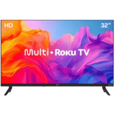 Imagem da oferta Smart TV Multi Roku 32" HD 3 HDMI 2 USB Compatível com Alexa e Google Home - TL052M