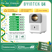 Imagem da oferta Projetor Smart BYINTEK LOVE U4 1080p Nativo com Suporte 4K WiFi NetflixYouTube e Som Hi-Fi